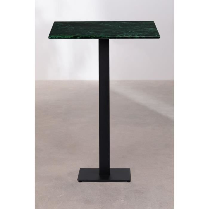 Table De Bar Réglable En Hauteur - 70 à 110 Cm, Design Carré En Acier Inox Et Alu, Parfaite Intérieur/extérieur