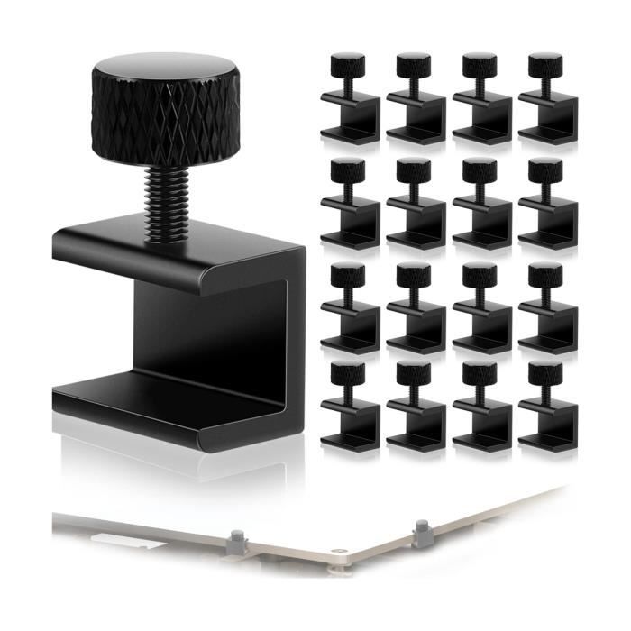 Lot 12 Pinces à Verre 10-12mm – Acier Inox 304 Réglable Pour Balustrade & Rampe