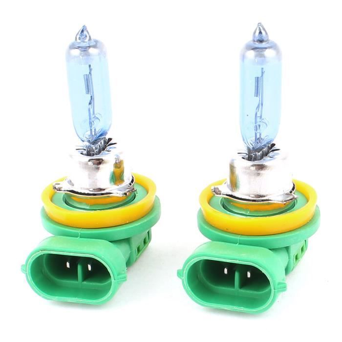 Ampoules LED Antibrouillard H3 8000K – 100W 1200LM – Lot De 2 – Bleu Glacier Ultra Puissant – Plug & Play