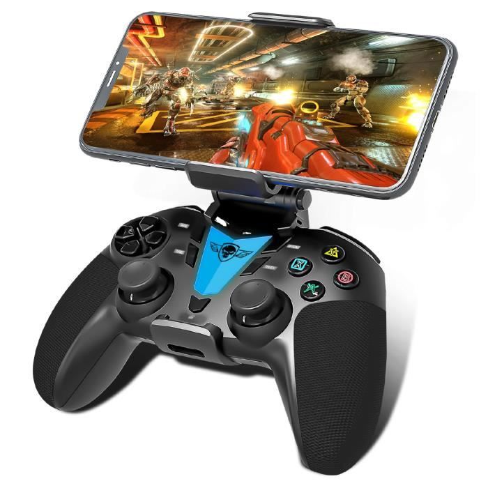 Manette gamer PREDATOR sans fil bluetooth avec support smartphone, pour iOS Apple TV, Android, Cloud gaming, PC, PS4, PS3