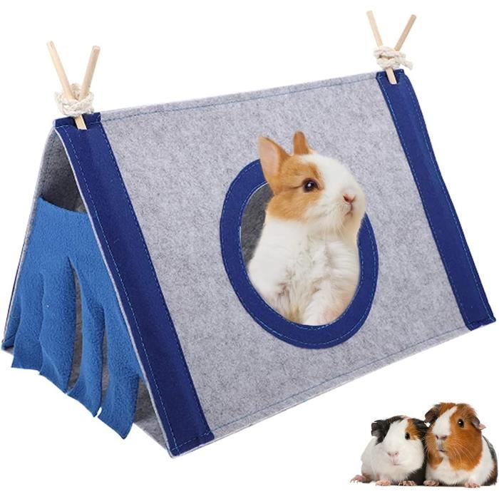 BWOGUE Grand Lit Pour Cochon D'Inde - Lit Confortable Pour Lapins, Furets, Chinchilla - Dragon Barbu - Accessoire Pour Hamster - Motif Lapin Mignon Et Carotte