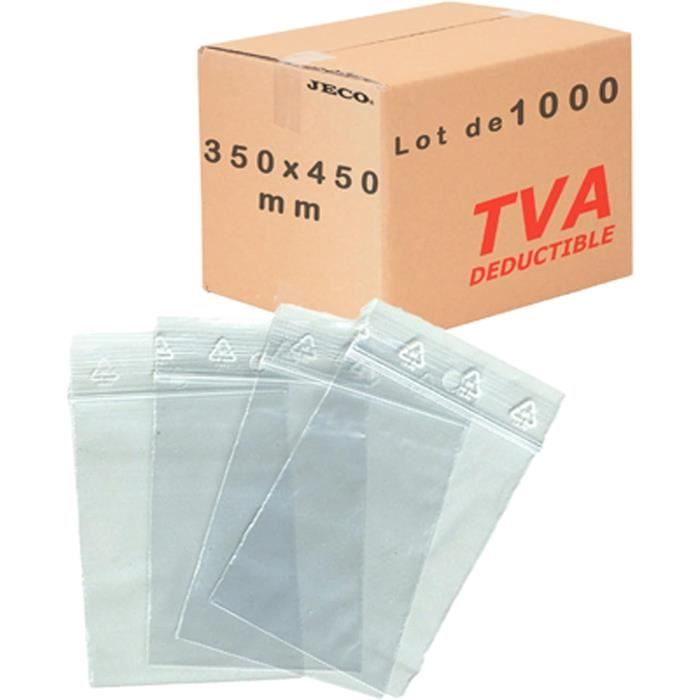 Lot De 1000 Sachets à Fermeture Zip 8x12 Cm - 50µ Qualité Alimentaire Avec Bande Blanche Pour Écriture
