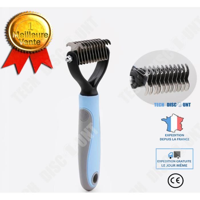 Meilleurs prix pour Peigne dépilation - Star City Bus - Double face - Acier ABS - Pour chiens et chats - 88 cm