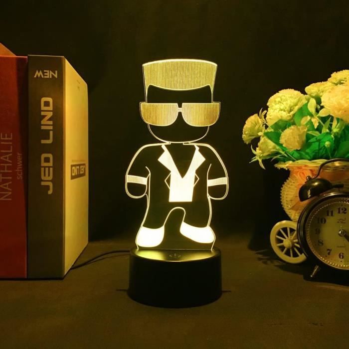Lampe De Chevet 3D En Forme De Renard Avec Télécommande - 16 Couleurs - Illusion De Veilleuse En