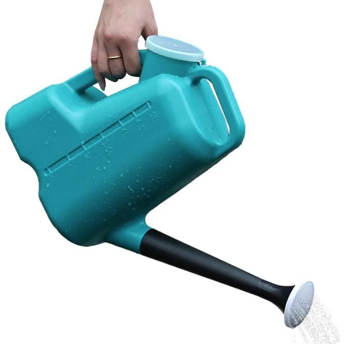 Arrosoir 2 Litres à Long Bec Détachable - Plastique Léger - Pour Plantes Intérieur/Extérieur - Bleu Clair