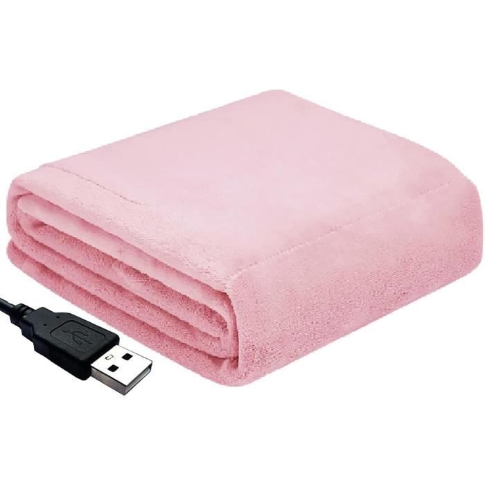 Hnowkn Couverture Chauffante USB Portable, Couverture Chauffante Sans Fil 3 Niveaux De Chauffage Pour Extérieur, Stade, Voiture, Voyage, Camping, Sports, 59"x 27 Pouces (Batterie Non Incluse