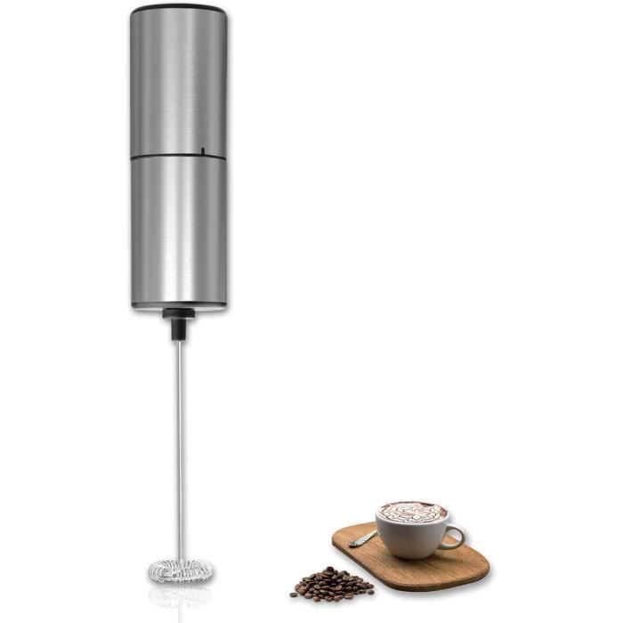 Mousseur à Lait Électrique Bonsenkitchen | Inox | Portable à Piles | Pour Café, Latte, Cappuccino