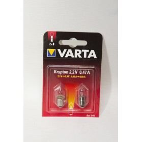 Lot De 2 Ampoules VARTA Krypton 2.4V Pour Lampe Torche - Réf. 751000402