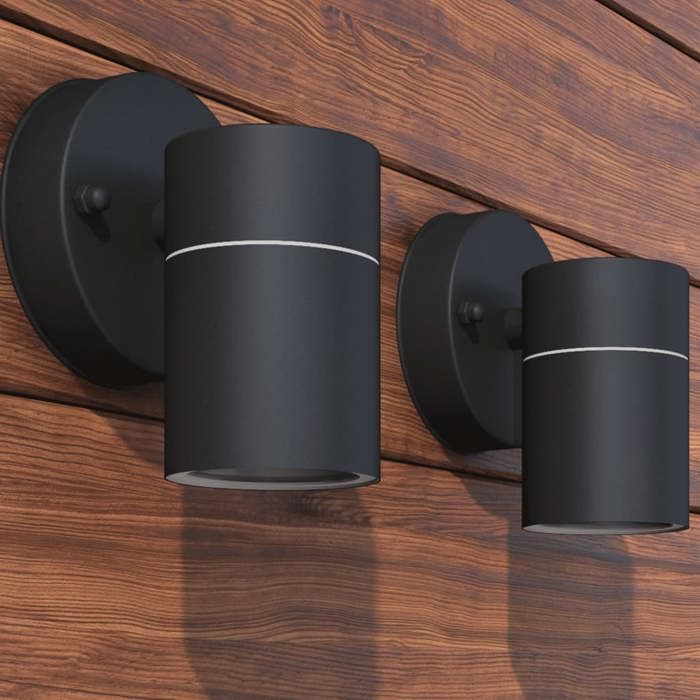 vidaXL Applique murale LED d'extérieur 2 pcs Acier - vue 4