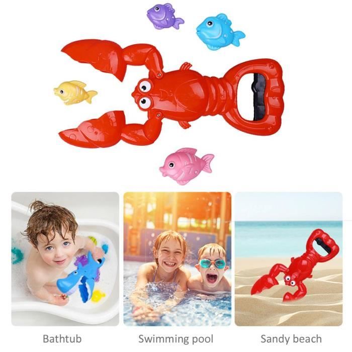 4 Pièces Poisson Robot Électronique Pour Bain - Jouet Piscine Bébé, Poisson Nageur LED Lumineux Et Interactif