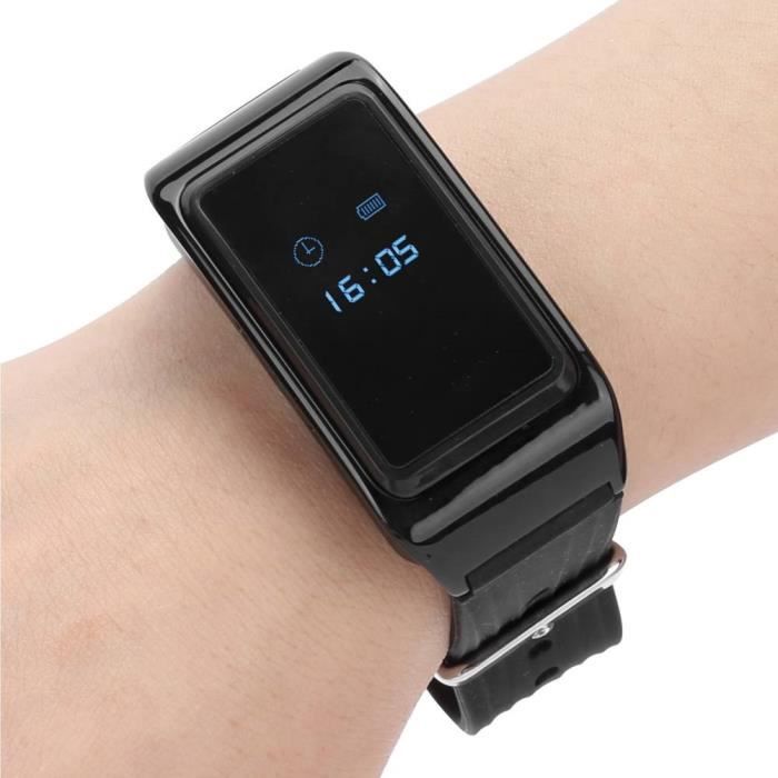 Montre Enregistreur Vocal 32 Go - Bracelet Bluetooth Activation Vocale - Réduction Bruit MP3 Podomètre - 32 Go