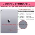 AZERTY iPad Mini 1/2 / 3/4/5 Clavier, [Noir] Étui Clavier Bluetooth sans Fil pour iPad Mini 1/2 / 3 4 5-1
