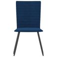 Lot de 4 Chaises de salle à manger - Fauteuil Chaise de cuisine - Chaise à dîner - Bleu Velours Moderne De Luxe | 57047-1