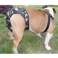 CULOTTE HYGIENIQUE - COUCHE - INCONTINENCE - PROTECTION MENSTRUELLE - CHALEURS Pantalon pour chien 2 pièces (camouflage et rouge)-1