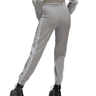 Jogging Femme Adidas Cuffed Gris Coupe Standard Taille Haute Poches Avant