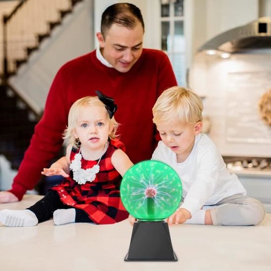 Boule Plasma, Lampe Boule Plasma Magique, Réagit au toucher et au son,  Cadeau pour les enfants (15cm, Rouge) - Cdiscount Maison