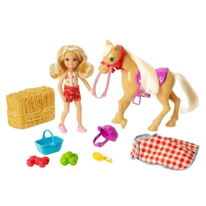 Barbie Sweet Orchard Farm Poupee Chelsea et son poney Cdiscount Jeux Jouets