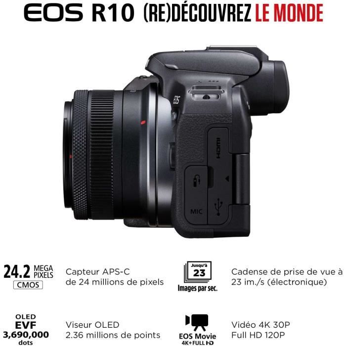 Appareil Photo Hybride Canon R10 - Moins De 15000 Photos - Très Bon État - Fonctionne Parfaitement