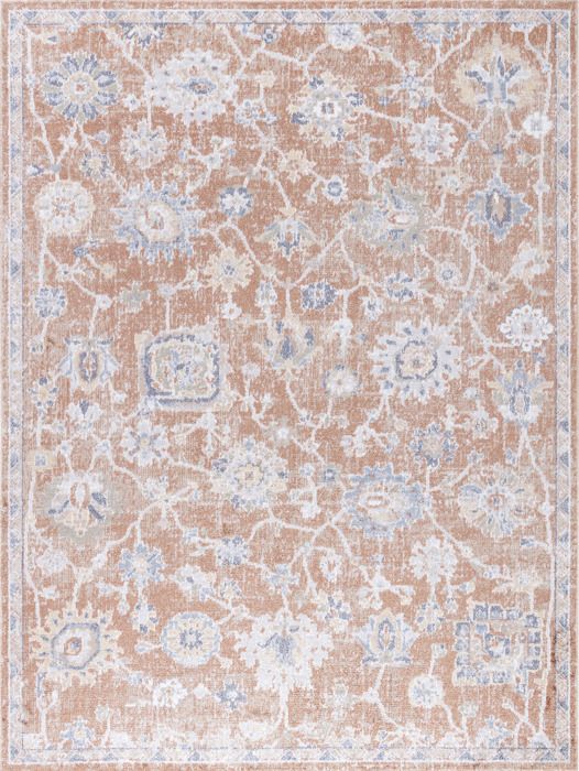 SURYA Tapis de Salon et Chambre - Lavable en Machine - Vintage Oriental -  LANA - 160 x 220 cm - Rouge et Bleu - Cdiscount Maison