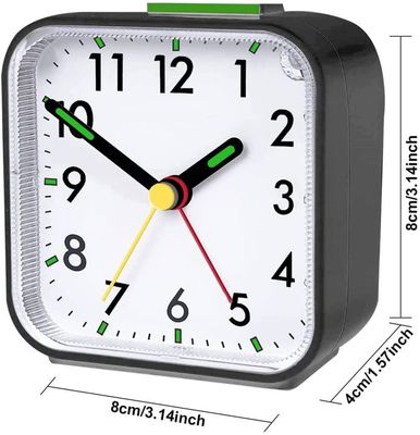 Gowkeey Réveil Analogique Silencieux Sans Tic-Tac - Petit Réveil De Voyage Lumineux Blanc Pour Bureau Et Chambre