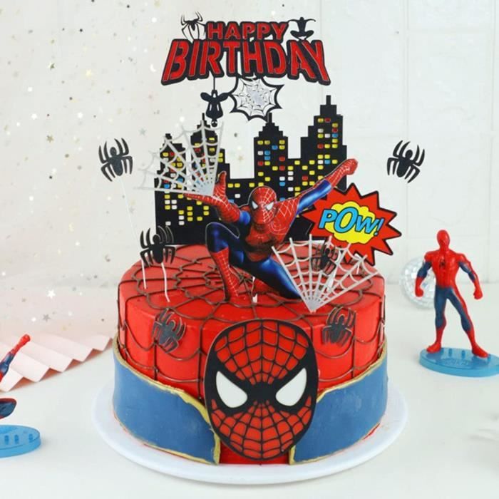 Decoration Anniversaire Super Hero Decoration Ballon Super Héros Bannière  de Fête de Super-héros Superhero Cake Toppers Deco S[1397]