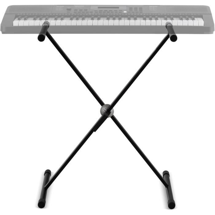 Support Synthétiseur Double X Réglable - Pieds En Croix Noirs Pour Clavier Et Piano Numérique