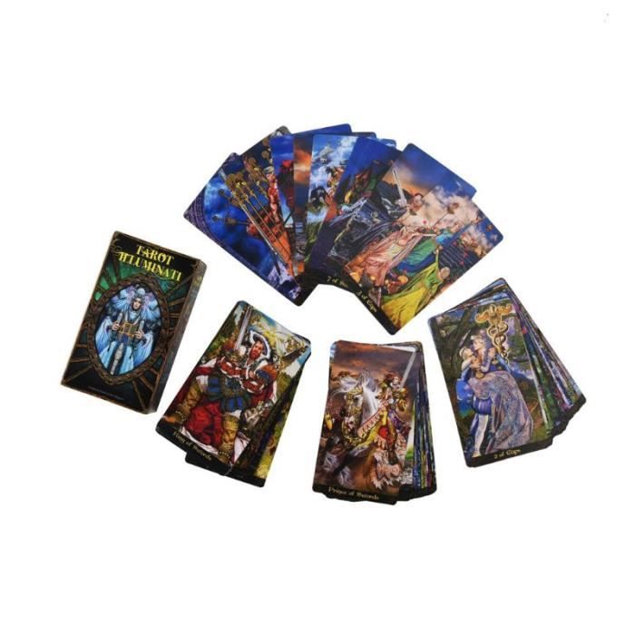 Jeux de plateau,Tarot Illuminati Kit 78 cartes Deck Divination destin