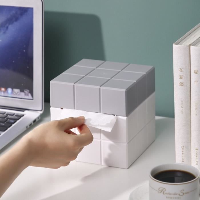 Objets décoratifs,Rubik's Cube – boîte à mouchoirs créative Simple,pour  ameublement de la maison,boîte de rangement de - Type C - Cdiscount Maison