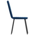 Lot de 4 Chaises de salle à manger - Fauteuil Chaise de cuisine - Chaise à dîner - Bleu Velours Moderne De Luxe | 57047-3