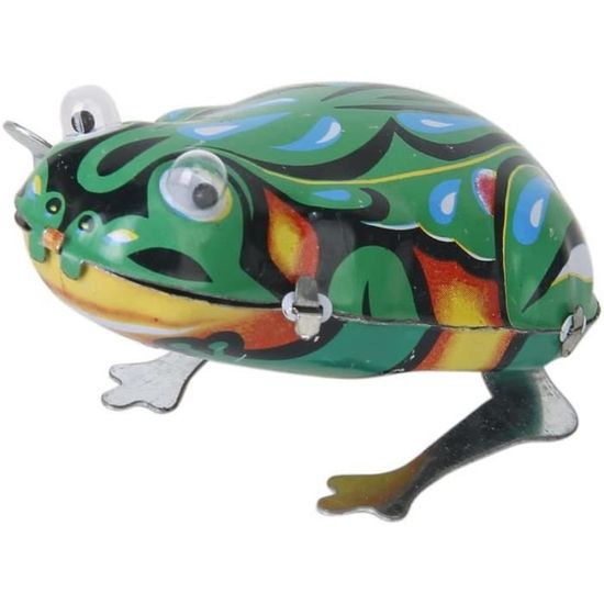 Ancien Jouet Grenouille Sauteuse Mécanique - Tôle Germany 1930 - Technofix / Distler