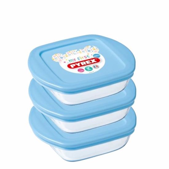 Pyrex Baby Plat Care En Verre Avec Couvercle Bleu 14 12 Cm Cdiscount Maison