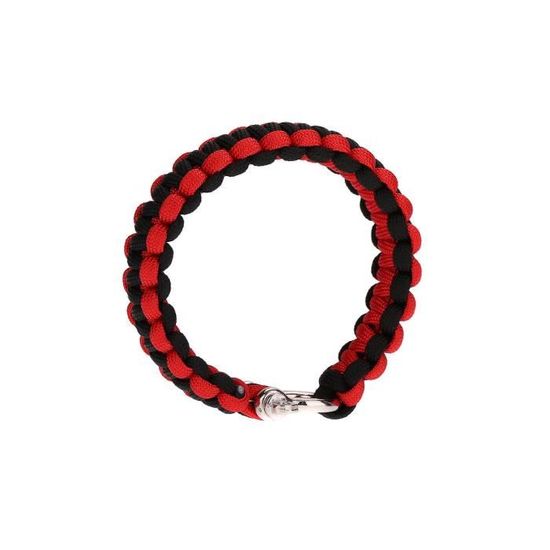 CUHAWUDBA R Bracelet de Survie avec U Boucle Corde de Parachute Paracord exterieure Urgence Evasion Rapidement Camo Gris