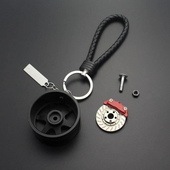 Porte-clés Métallique En Forme De Moyeu De Roue De Voiture - Design Pièce Automobile - Cadeau Pour Mécanicien, Passionné Auto - Alliage De Zinc (environ 9cm)