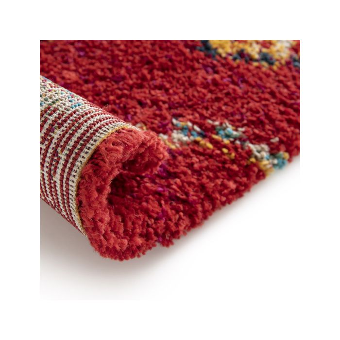 Runner da tavola Davia in 100% cotone verde a righe con frange 50 x 150