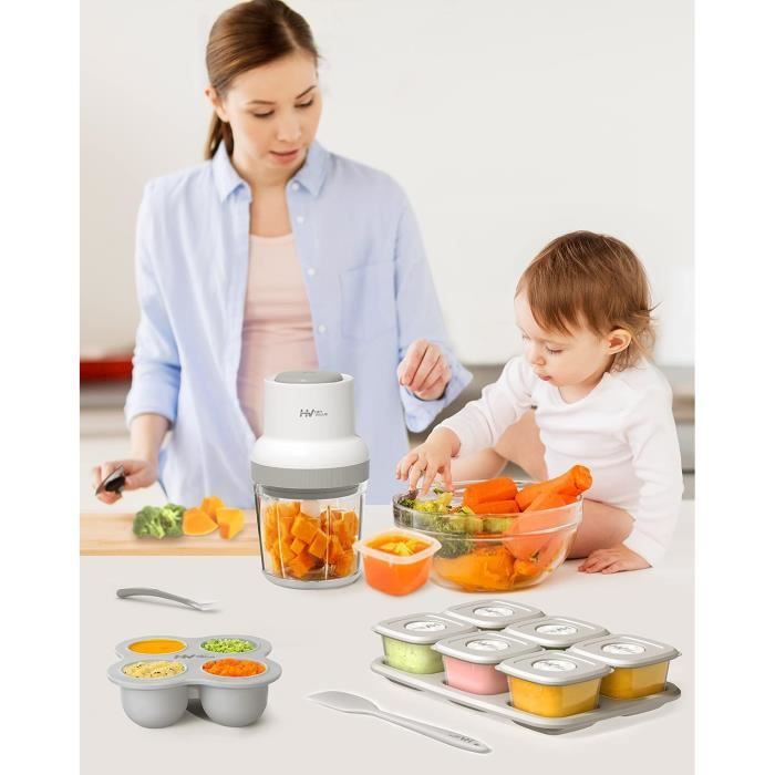 Mixeur Bébé, Baby Blender, Robot Bébé 13 en 1 , Convient à la Préparation d'aliments  pour Bébés,Salades, Soupes et légumes,Jus - Cdiscount Puériculture & Eveil  bébé