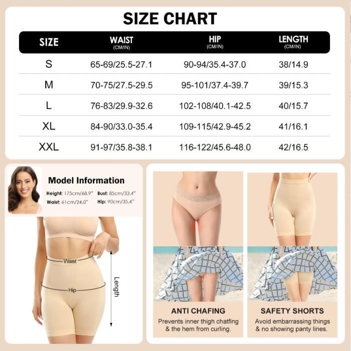 Culotte Gainante Taille L Effet Ventre Plat - Lingerie Sculptante Invisible Beige
