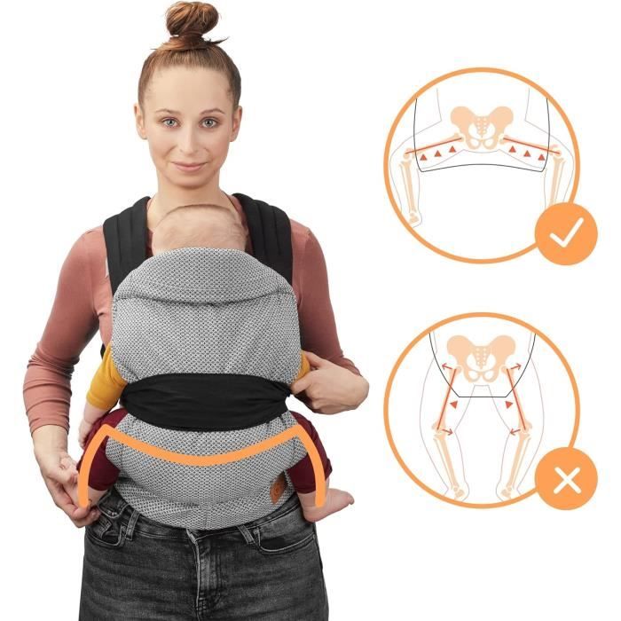 Kinderkraft ADOREE Porte bébé naissance, de 3 Mois à 20 kg, Porte-bébé  ergonomique de type Mei Tai, Écharpe de portage,[S12] - Cdiscount  Puériculture & Eveil bébé