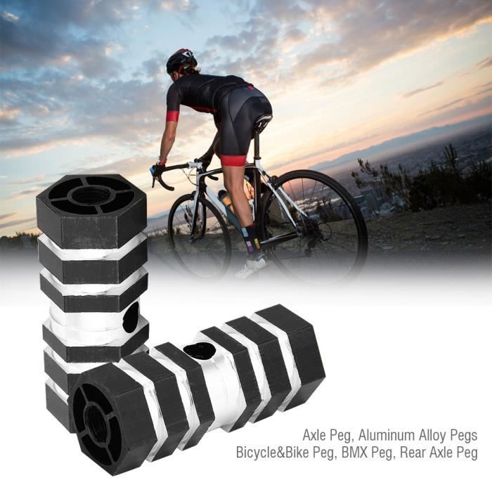 Repose-pieds de vélo en alliage d'aluminium pour essieu arrière - TMISHION  - BMX - Charge maximale 60 kg - Noir