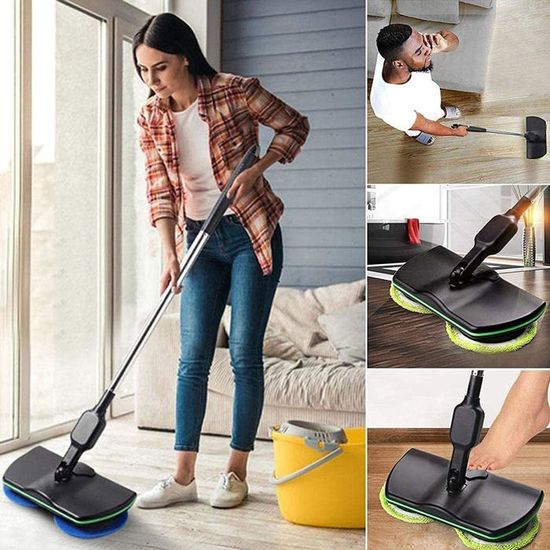 Schiuma Balai À Franges Électrique Rotatif Sans Fil, Nettoyeur Et