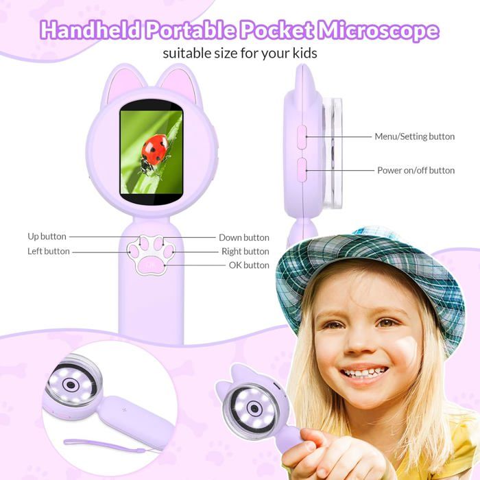 Microscope biologique 1200x pour enfant