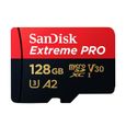 Sandisk A2 CARTE MEMOIRE Extreme Pro Carte micro SD 128GB avec adaptateur SD MEMOIRE FLASH-0