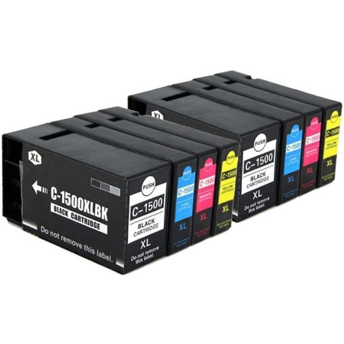 DOUBLE D 1500 XL Cartouches D'encre Pour Canon 1500XL PGI-1500XL PGI 1500 XL Pour Canon Maxify MB2750 MB2350 MB2150 MB2050 MB2300 MB2755 MB2155 MB2000 (4 Noir, 2 Cyan, 2 Magenta, 2 Jaune