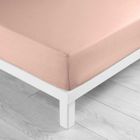 DOUCEUR D'INTERIEUR Drap housse 90x190 cm - Bonnet 30 cm - 100% coton - Rose