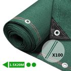 VOUNOT® Brise vue occultant en HDPE 230g/m² 1.5x20m avec attaches de fixation vert