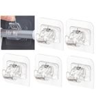 Crochet pour tringle à rideaux,YSTP Support pour tringle à rideaux, Auto-adhésif sans perçage, Pour salle de bain, 6pcs,
