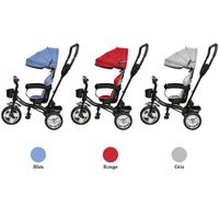Tricycle évolutif pour enfant avec pare-soleil pliable - WISS - Gris
