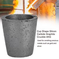 Outil de fusion de creuset de fonte de four de graphite de carbure de silicium de forme de tasse 4Kg