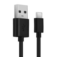 Câble USB C Type C de 1m pour Essential Phone (USB A 2.0 -> USB Type C) transfert de données et charge 3A noir en PVC