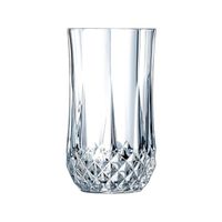 6 verres à eau vintage 36cl Longchamp - Cristal d'Arques - Verre ultra transparent au design vintage 161 Transparent