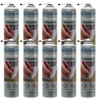 DSTOCK60 - Lot de 10 -Décolle étiquettes 400 ml, application facile avec pinceau, aérosol - spray pour décoller les étiquettes